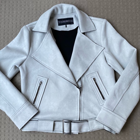 ⛔️Decjuba Women faux suede biker jacket size AU10 - Picture 4 of 13